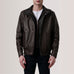 Alfred Maroon Leather Bomber Jacket