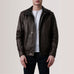 Alfred Maroon Leather Bomber Jacket