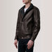 Alfred Maroon Leather Bomber Jacket