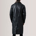 Cai Black Leather Shearling Coat