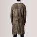 Cai Distressed Brown Leather Shearling Coat