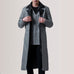Charlton Grey Leather Single Breasted Coat