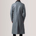 Charlton Grey Leather Single Breasted Coat