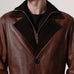 Charlton Waxed Brown Leather Single Breasted Coat