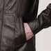 Connor Maroon Leather Coat