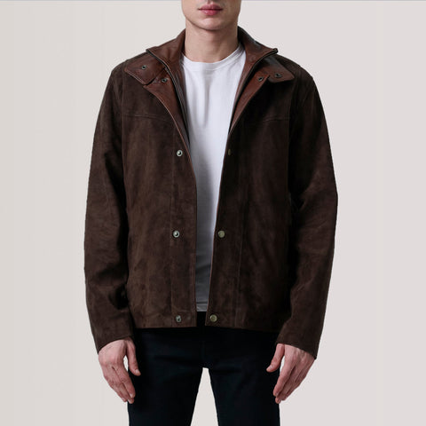 Henrik Brown Suede Cafe Racer