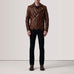 Kole Waxed Brown Leather Double Rider Jacket