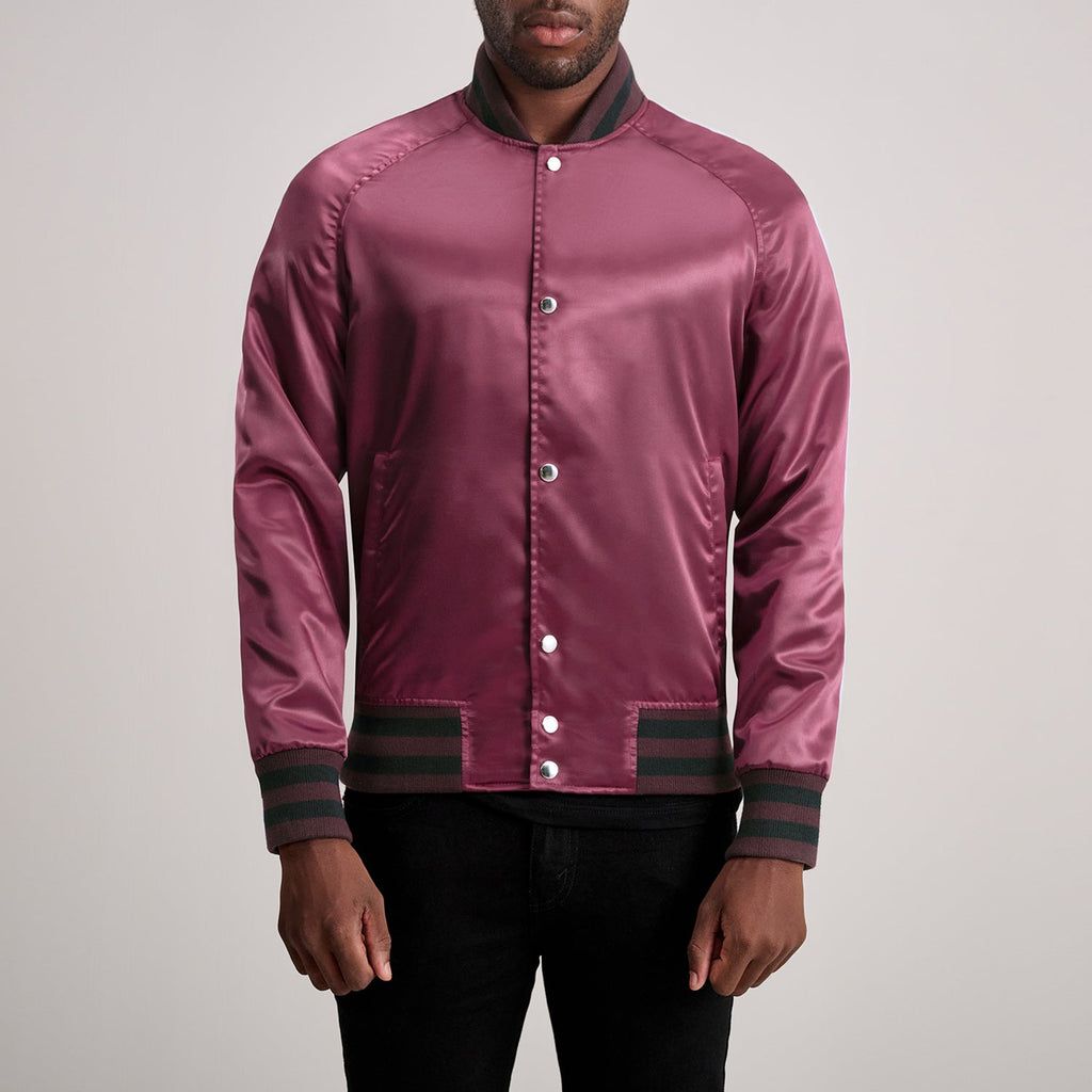 Xander Maroon Varsity Jacket SH18