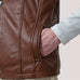 Zane Waxed Brown Leather Vest SH08