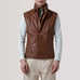 Zane Waxed Brown Leather Vest SH08