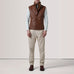 Zane Waxed Brown Leather Vest SH08