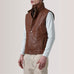 Zane Waxed Brown Leather Vest SH08