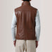 Zane Waxed Brown Leather Vest SH08