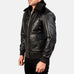Airin G-1 Black Leather Bomber Jacket