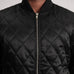Danson Quilted Black Varsity Jacket