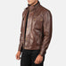 Darren Brown Leather Biker Jacket