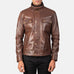 Darren Brown Leather Biker Jacket