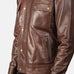 Darren Brown Leather Biker Jacket