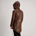 Delvin Distressed Brown Leather Parka