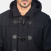 Drake Black Wool Hooded Duffle Coat
