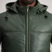 Gordon Green Hooded Leather Puffer Jacket