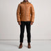 Gordon Tan Hooded Leather Puffer Jacket
