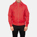 Hanklin Ma-1 Red Hooded Bomber Jacket