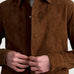 Haven Brown Suede Leather Shirt