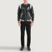 Liberte New Jersey Black Leather Varsity Jacket
