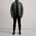 Lucas Green Leather Puffer Bomber Jacket