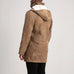 Nolan Distressed Brown Leather Duffle Coat