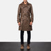 Royson Brown Leather Duster Coat