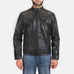 Rustic Black Leather Biker Jacket SH100