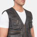 Safari Brown Leather Vest SH98