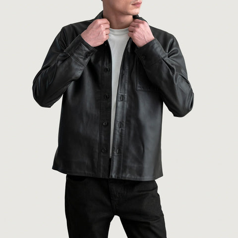 Scout Black Leather Shirt SH97