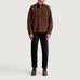 Scout Mocha Suede Leather Shirt SH94