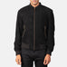 Shane Black Suede Bomber Jacket SH88