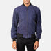 Shane Blue Suede Bomber Jacket SH87