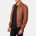 Shane Brown Leather Bomber Jacket SH86