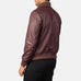 Shane Maroon Leather Bomber Jacket SH84