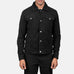 Stallon Black Suede Trucker Jacket SH77