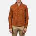 Stallon Brown Suede Trucker Jacket SH76