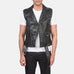 Sullivan Black Leather Biker Vest SH75