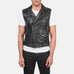 Sullivan Black Leather Biker Vest SH75