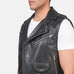 Sullivan Black Leather Biker Vest SH75