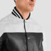Terrance Black & White Leather Varsity Jacket SH66