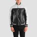 Terrance Black & White Leather Varsity Jacket SH66