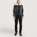 Terrance Black & White Leather Varsity Jacket SH66