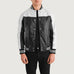Terrance Black & White Leather Varsity Jacket SH66