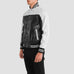 Terrance Black & White Leather Varsity Jacket SH66